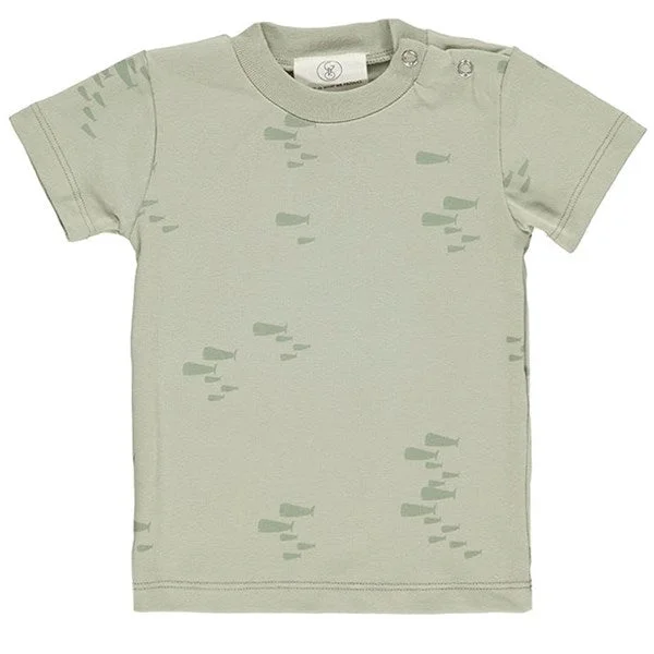 GRO Light Grey Green Norr T-shirt Unique Women's Upcycled