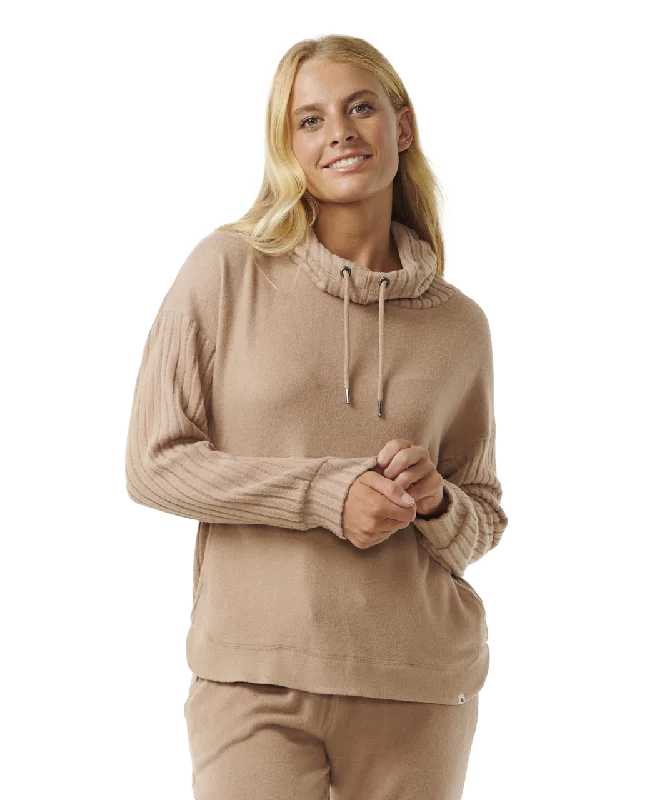 Cosy Hoodie in Beige Youthful Women's Pop