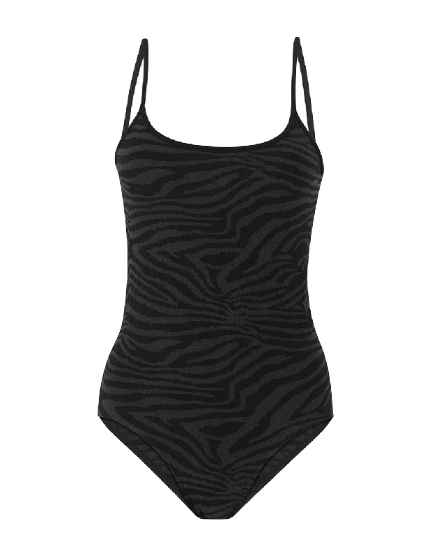 GLORIOUS Body Swimsuit | Zebra Jacquard Dapper Women's 1920S