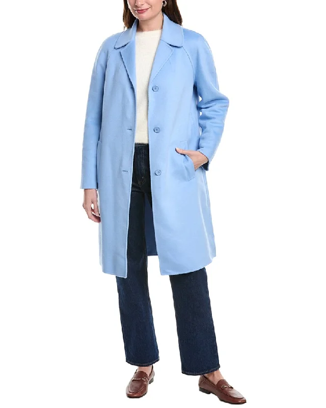 Michael Kors Collection Cashmere & Angora-Blend Balmacaan Unique Women's Upcycled