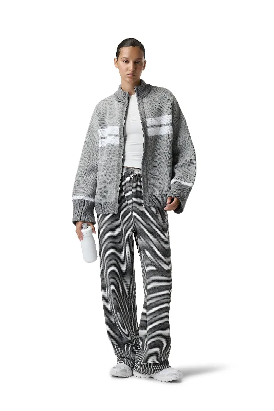 Muffle Knit Zip Up Cardigan Refined Women's Hand - crafted
