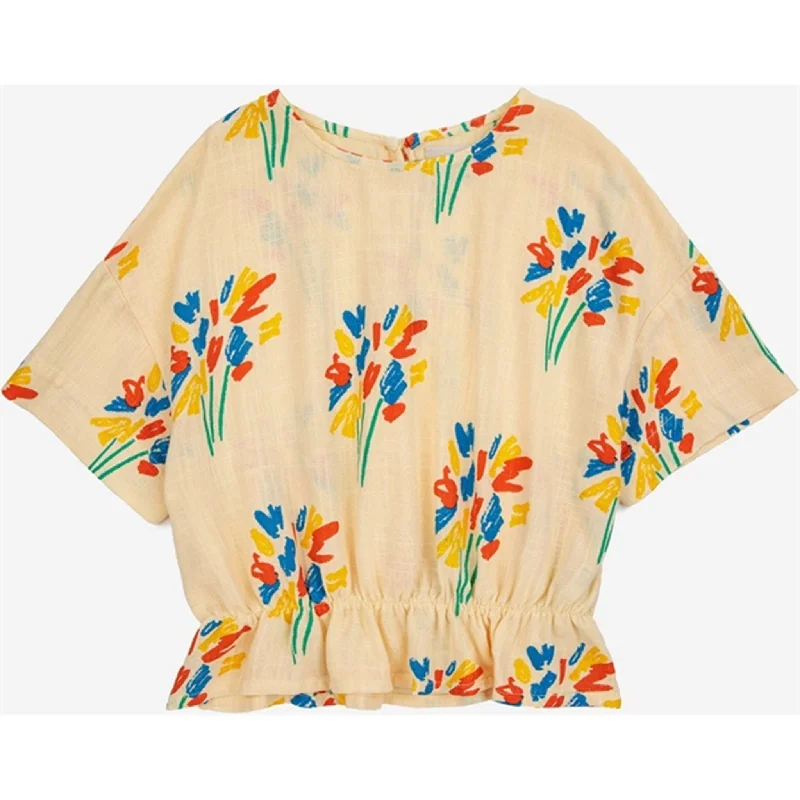 Bobo Choses Fireworks All Over Woven Top Short Sleeve Light Yellow Confident Women's High - fashion