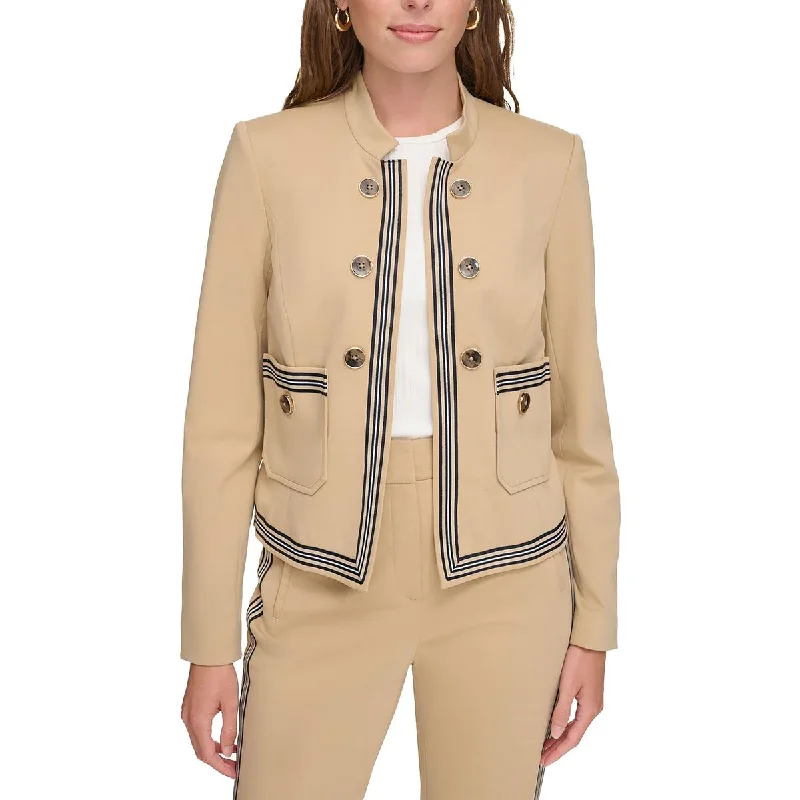 Womens Cotton Blend Contrast Trim Soft Shell Jacket Earthy Women's 