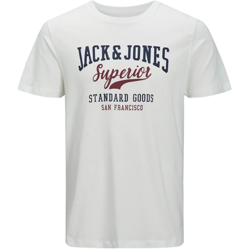 Jack & Jones Junior Cloud Dancer Logo T-Shirt Noos Preppy Women's College