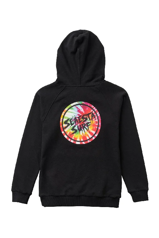 Seaesta Surf Black Hoodie with Tie Dye Graphic / Youth Refined Women's Classic 