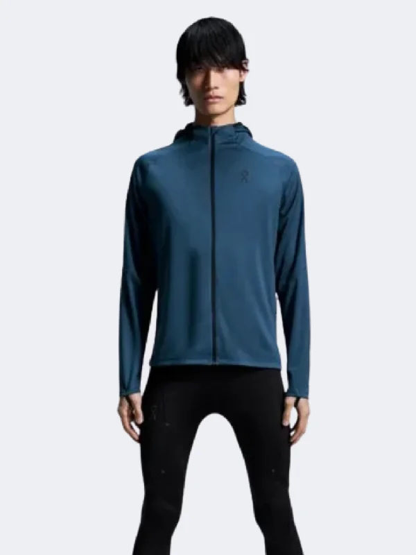 On Climate Men Running Hoody Denim Monochromatic All - in - one