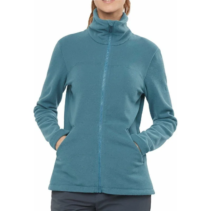Salomon Essential Cozy Womens Fleece Jacket - Blue Cozy Women's Sherpa - lined