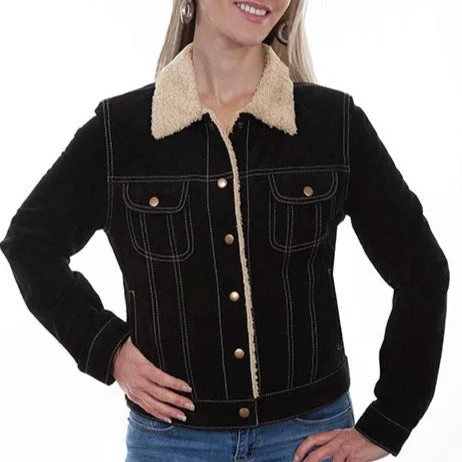 Scully Women's Suede Jean Jacket Streetwear Style for 