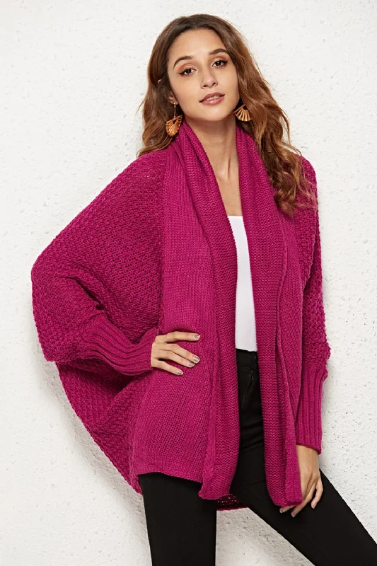 Open Front Batwing Sleeve Cardigan Dapper Women's 1920S