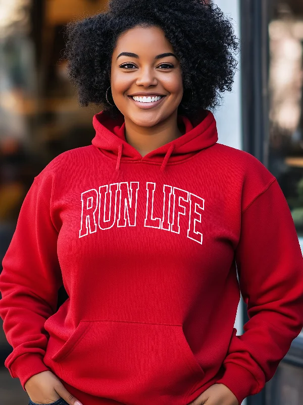 Run LIfe  Hoodie Bright Colors Hoodie Feminine Women's Style 