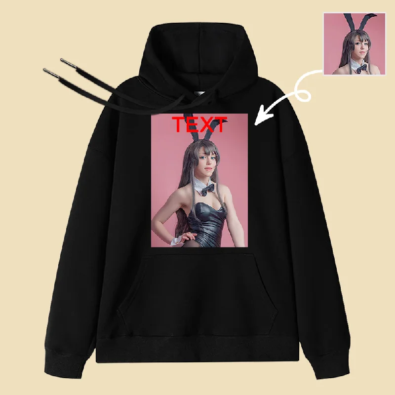 4FunGift® Sexy Bunny Styling Upload Your Photo Sexy Hoodie Customization Refined Women's Classic 4FunGift® Sexy Bunny Styling Upload Your Photo Sexy Hoodie Customization Refined Women's Classic
