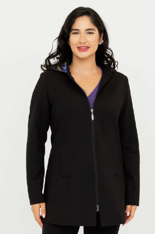 Highlands Coat, Black, Modal Women