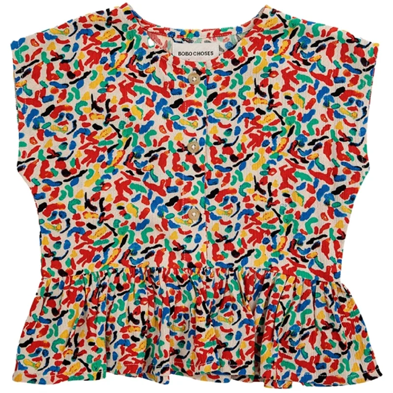 Bobo Choses Baby Confetti All Over Woven T-shirt Multicolor Sleek Women's Metallic