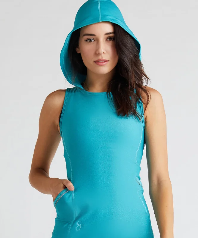 Sleeveless Backless Hoodie Tank Top Minimalist Women's Casual