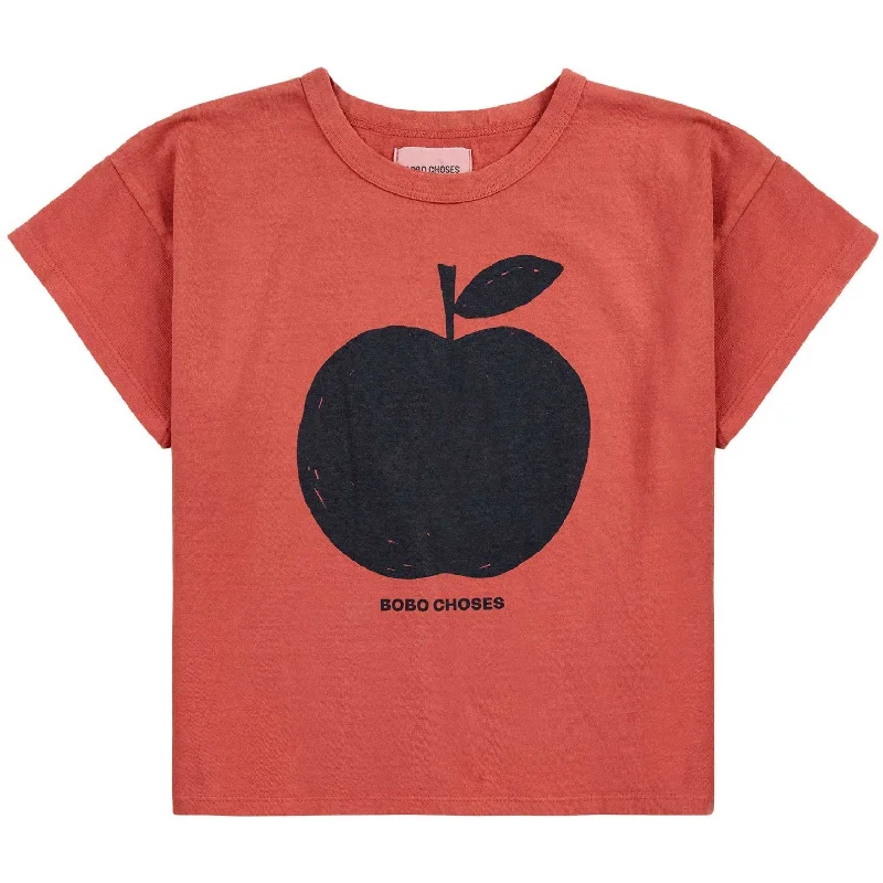 Bobo Choses Red Poma Red T-Shirt Vacation