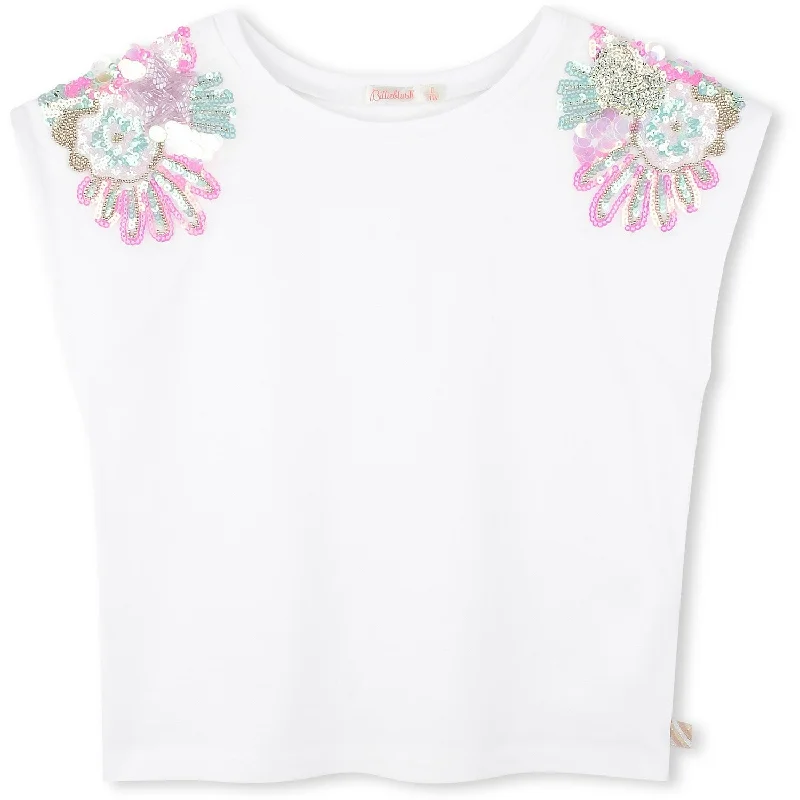 Billieblush White T-Shirt Elegant Women's Formal 