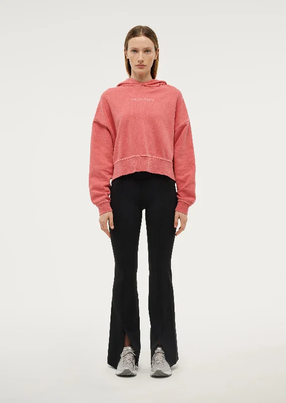 TRANSITION HOODIE IN WASHED POPPY RED Minimalist Women's Casual