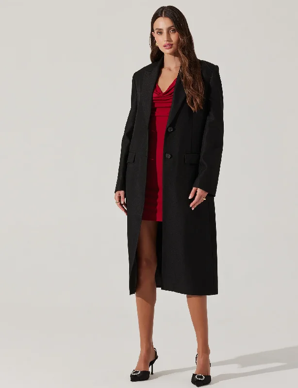 Brylee Coat, Black Cool Women's Distressed