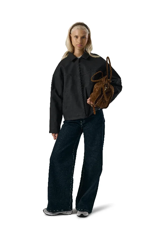 Bucks Vegan Leather Jacket Elegant Women's Formal 