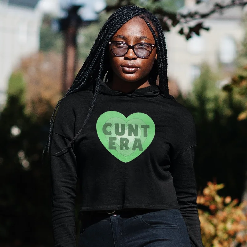Cunt Era Crop Hoodie Bold Women's Animal Print