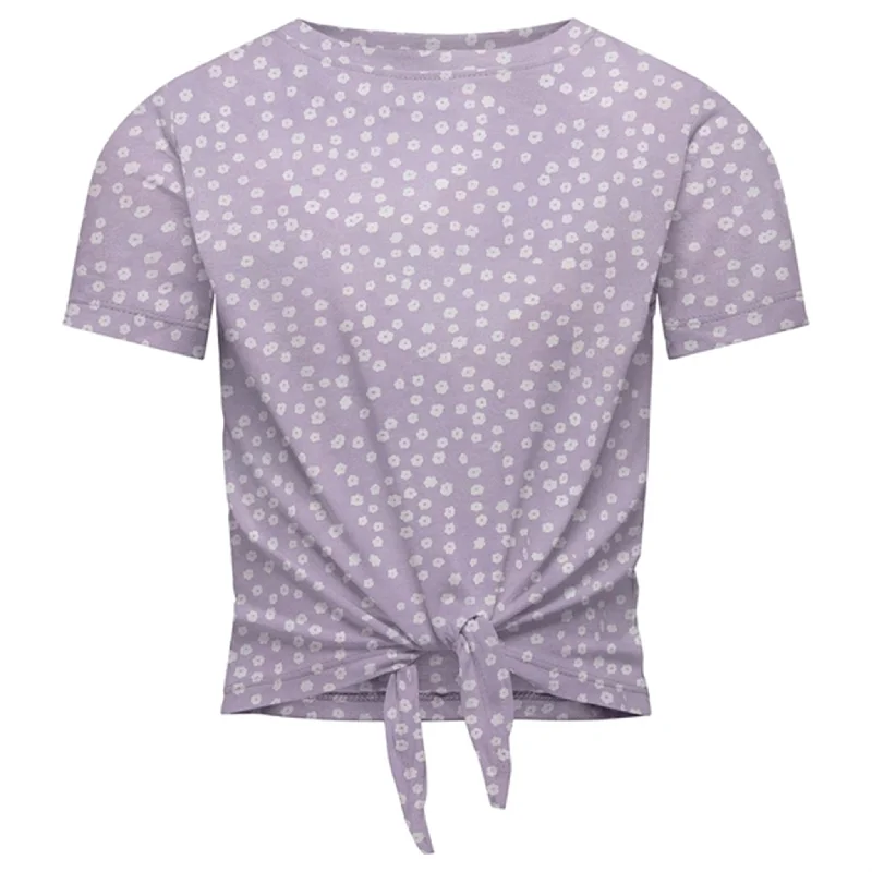 Kids ONLY Purple Rose May Knot Top Australian Beach
