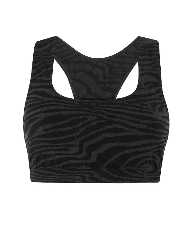 ELATED Bra Top | Zebra Jacquard Polished Women's Silk