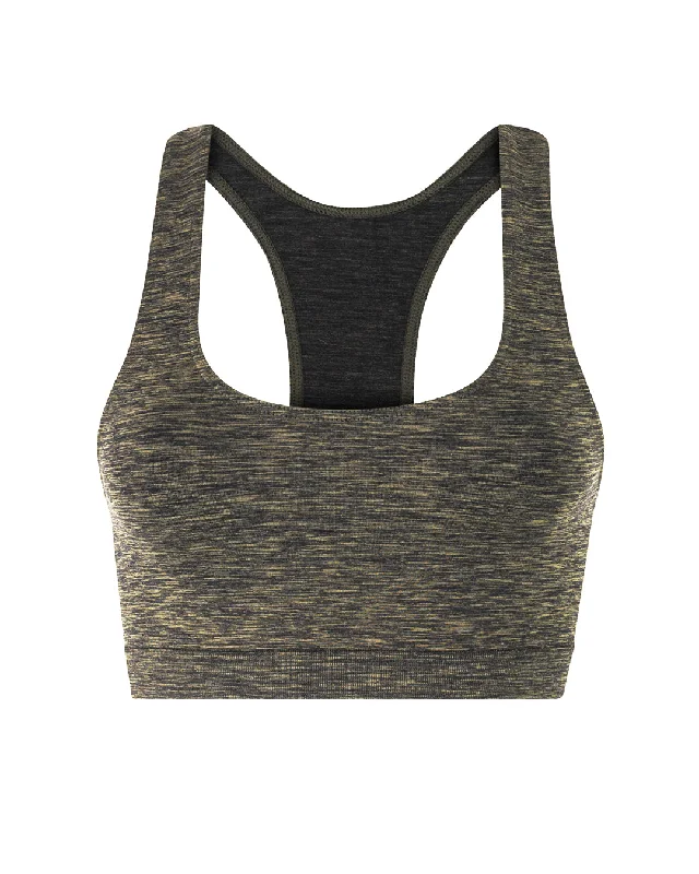 ELATED Bra Top | Olive Marl Casual Women's Loose - fitting