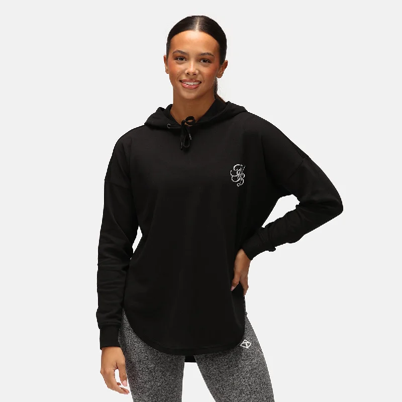 TKB Black Curved Hem Hoodie garde