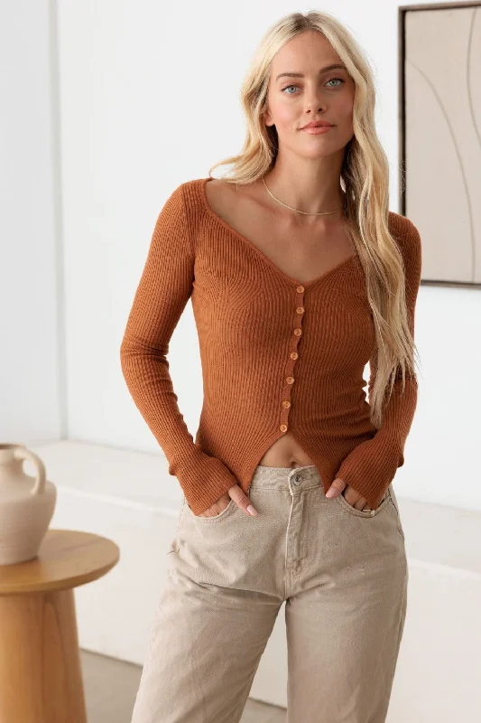 Thinkable Button Down Long Sleeve Knit Cardigan Scandinavian