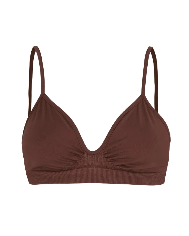 LIBERATED Bikini Bra Top | Maroon Elegant Women's 