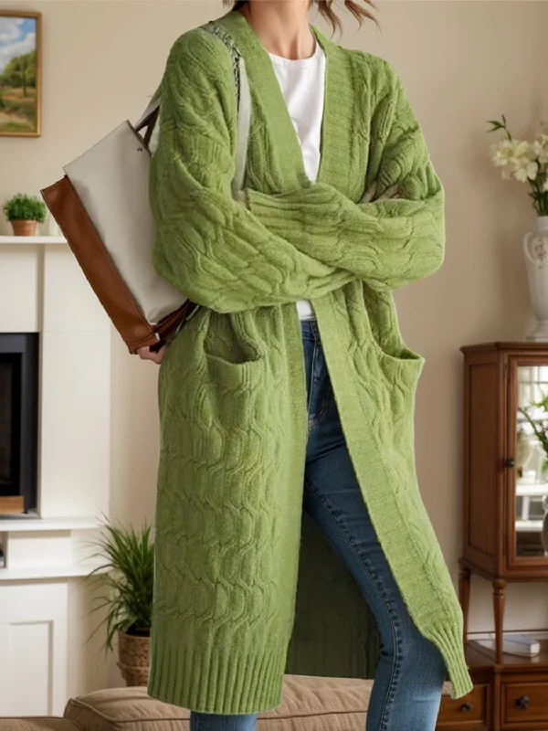 Open Front Long Sleeve Cardigan Contemporary 