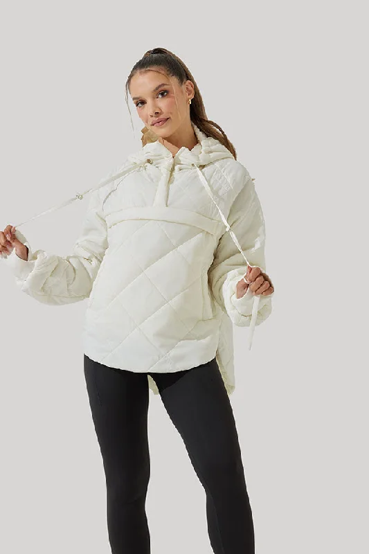 Pillow Packable Puffer Jacket - Coconut Cream Compression