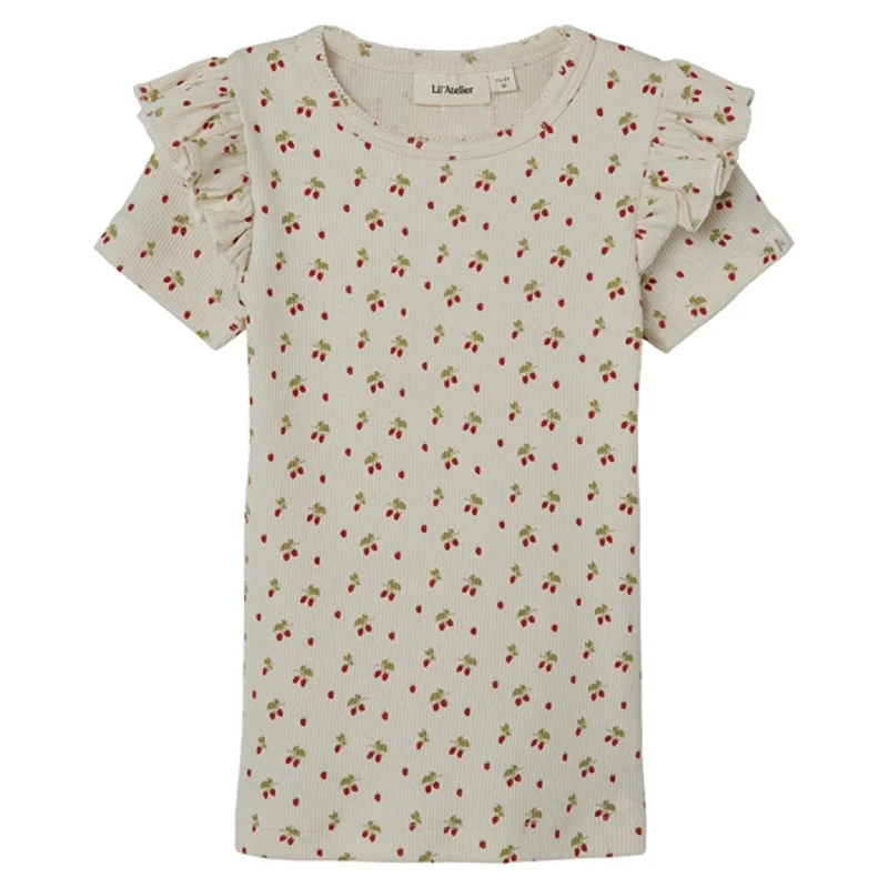 Lil'Atelier Turtledove Gago Slim Top Feminine Women's Style 
