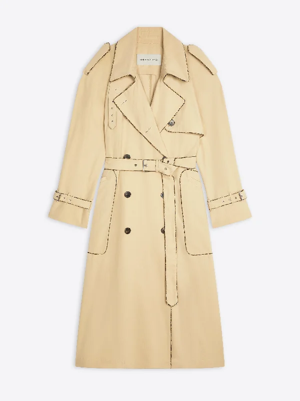 Trench coat with piping Refined Women's 