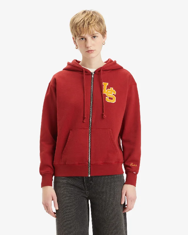 Heritage Zip Hoodie in Sundried Tomato Tough Women's Military - inspired