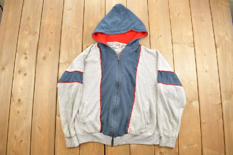 Vintage 1990s Main Event Athletic Club Full Zip Hoodie Refined Women's Classic 