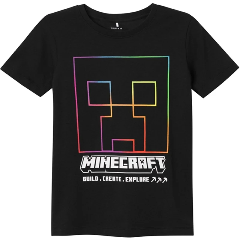Name it Black Jinko Minecraft T-Shirt Sleek Women's Metallic