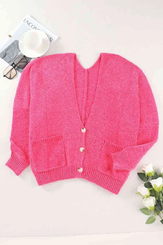 Button Down Cardigan with Pockets Streetwear Style for 
