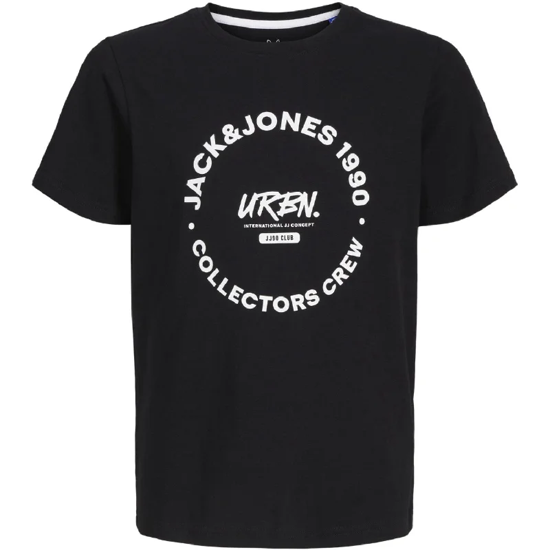 Jack & Jones Junior Black Simon T-Shirt Crew Neck Trendy Women's Oversized