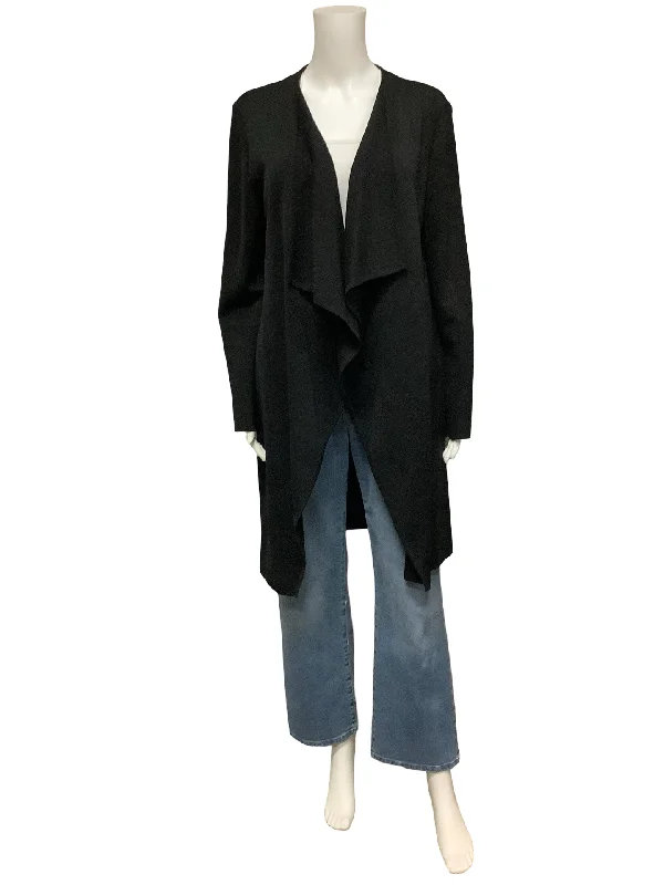 St. John Open Front Sweater Black Size: M Luxurious Women's High -  end