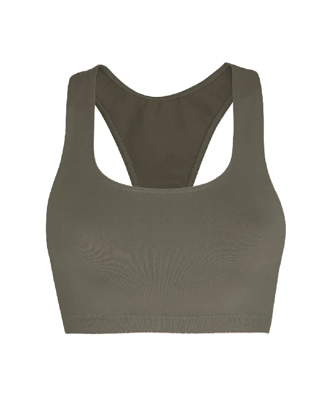 ELATED Bra Top | Muddy Grey Vintage Women's 1970S 