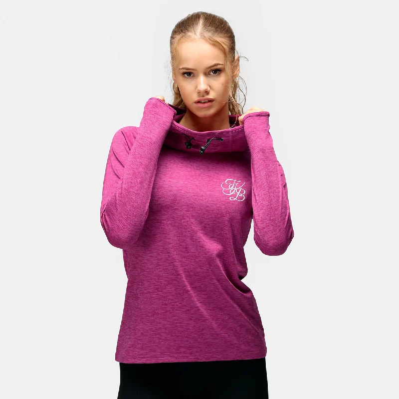 TKB Raspberry Cowl Neck Hoodie Trendy Women's Oversized