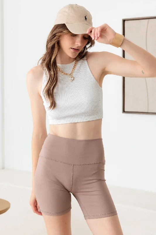 High Waist Workout 6" Biker Shorts Feminine Women's Style 