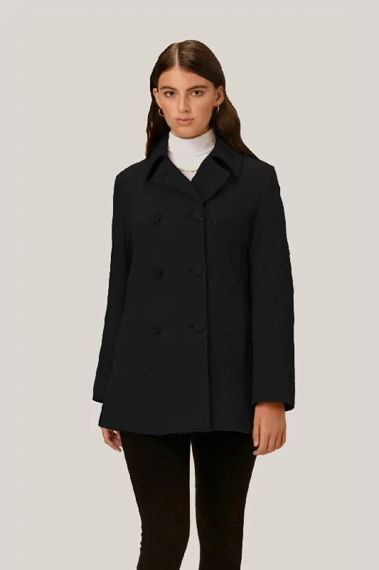MOLLY Wool & Cashmere Pea Coat 2141 Earthy Women's Hemp - based