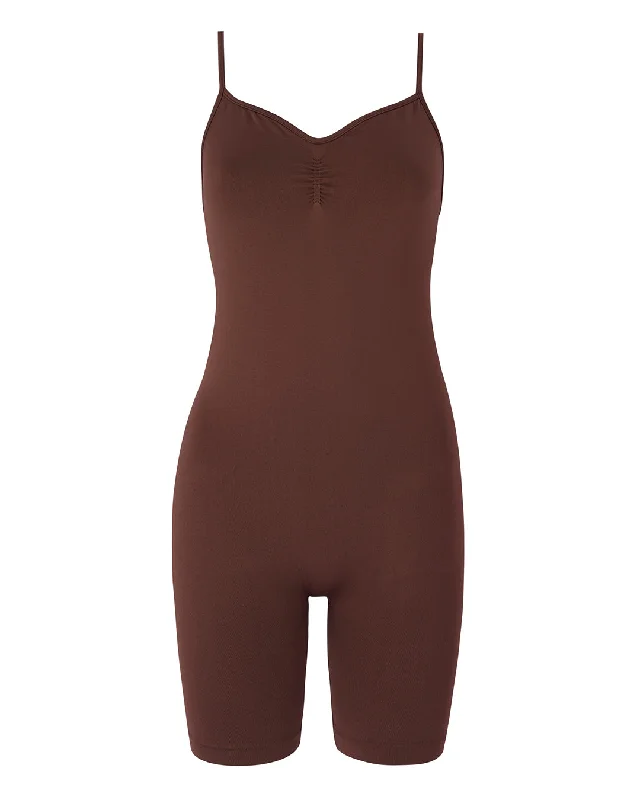 SPIRITED Shorts Unitard | Maroon Earthy Women's Hemp - based