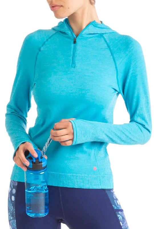 Ronhill Life Seamless Womens Running Hoody - Blue Hip Women's Urban