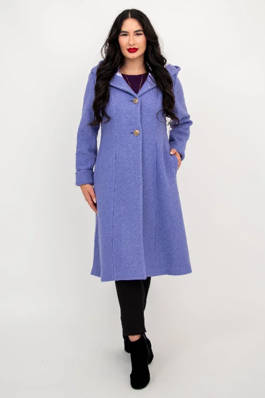 Britt Coat, Amethyst, Boiled Wool Dynamic Women's Moto