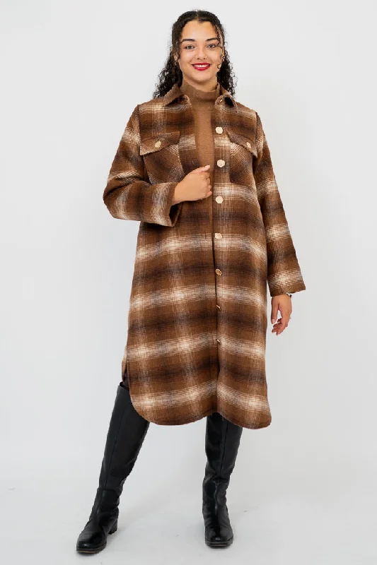 Bronwyn Coat, Cinnamon, Boiled Wool Monochromatic All - in - one