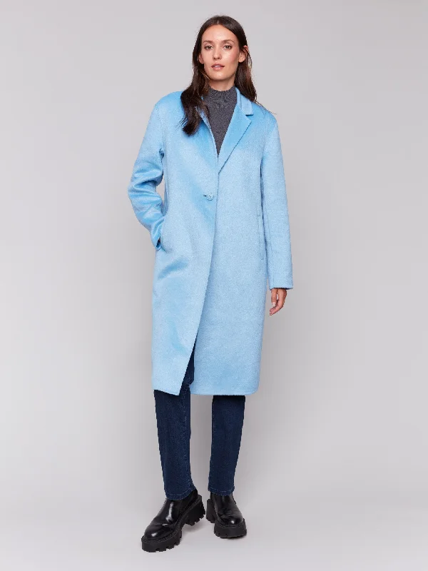 Long Double-Faced Wool Coat - Frost Traditional Women's 