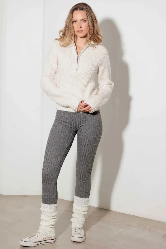 Ribbed Pattern High Waist Cozy Sweater Leggings Adventure